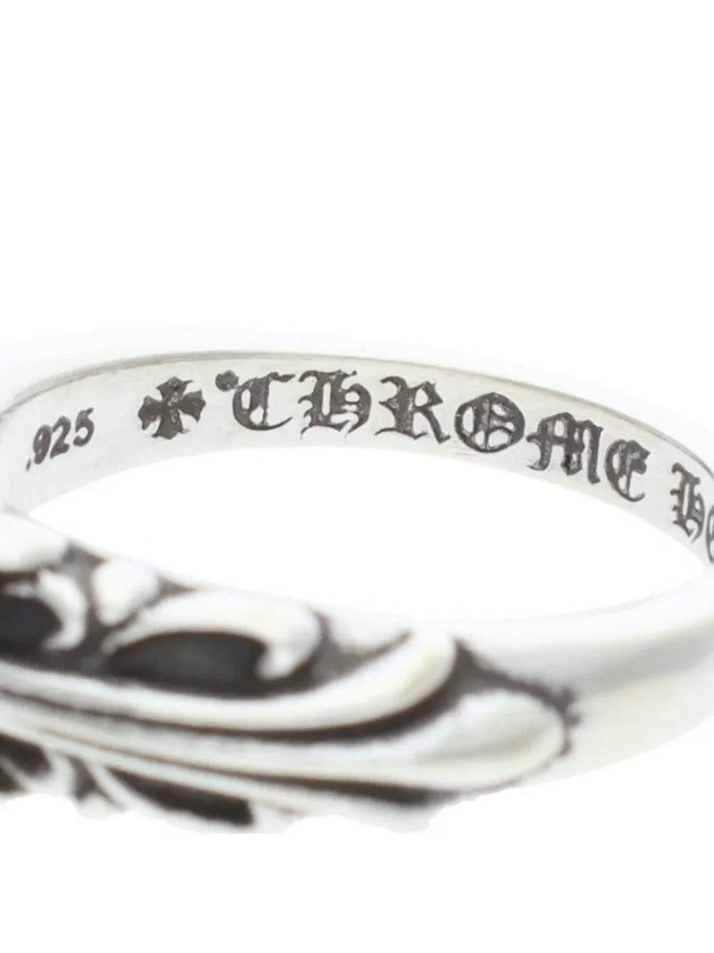 Chrome Hearts Baby Classic Floral Cross Silver Ring